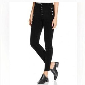 Womens J Brand Natasha Black Button Front Skinny Leg Jeans 23